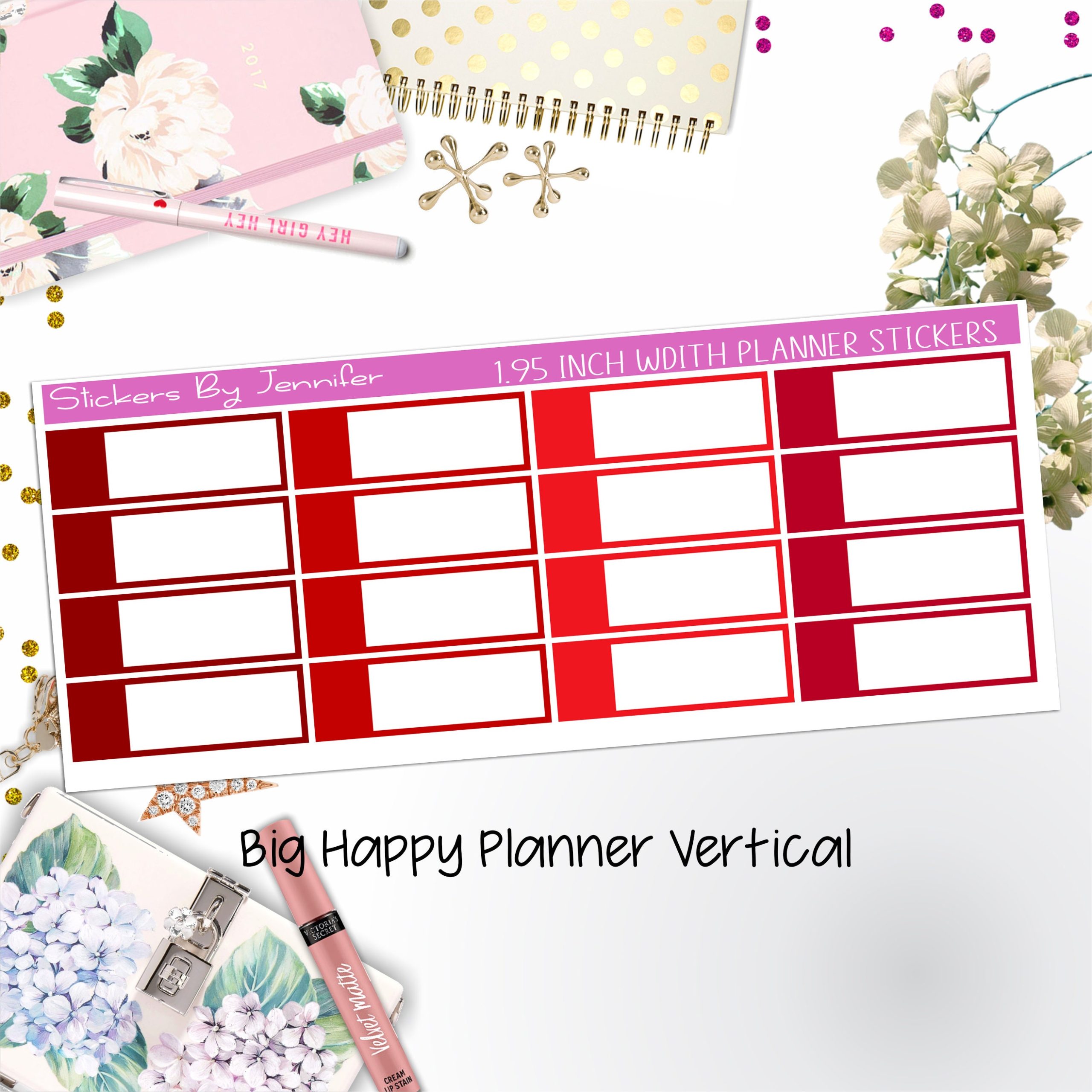 Appointment Labels 1.95 inch Width Quarter Boxes 714 for Big Happy Planner Vertical Planner Stickers