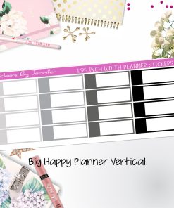 Appointment Labels 1.95 inch Width Quarter Boxes 725 for Big Happy Planner Vertical Planner Stickers