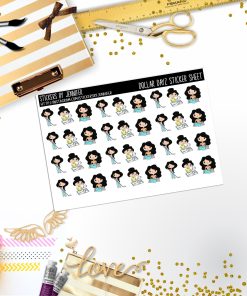 Cleaning Mini DD004, Planner Stickers, Bullet Journal, Functional Planner Stickers, Stationary Stickers
