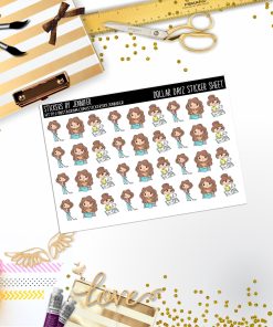 Cleaning Mini DD007, Planner Stickers, Bullet Journal, Functional Planner Stickers, Stationary Stickers