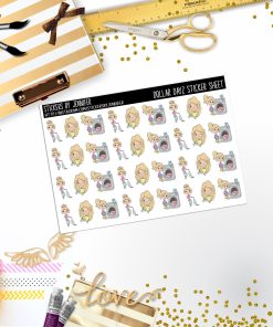 Cleaning Mini DD008, Planner Stickers, Bullet Journal, Functional Planner Stickers, Stationary Stickers
