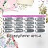 Date Covers 1.95 inch Width Quarter Box Labels 099 for Big Happy Planner Vertical Planner Stickers