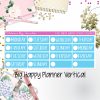 Date Covers 1.95 inch Width Quarter Box Labels 132 for Big Happy Planner Vertical Planner Stickers