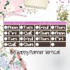 Date Covers 1.95 inch Width Quarter Box Labels 291 for Big Happy Planner Vertical Planner Stickers