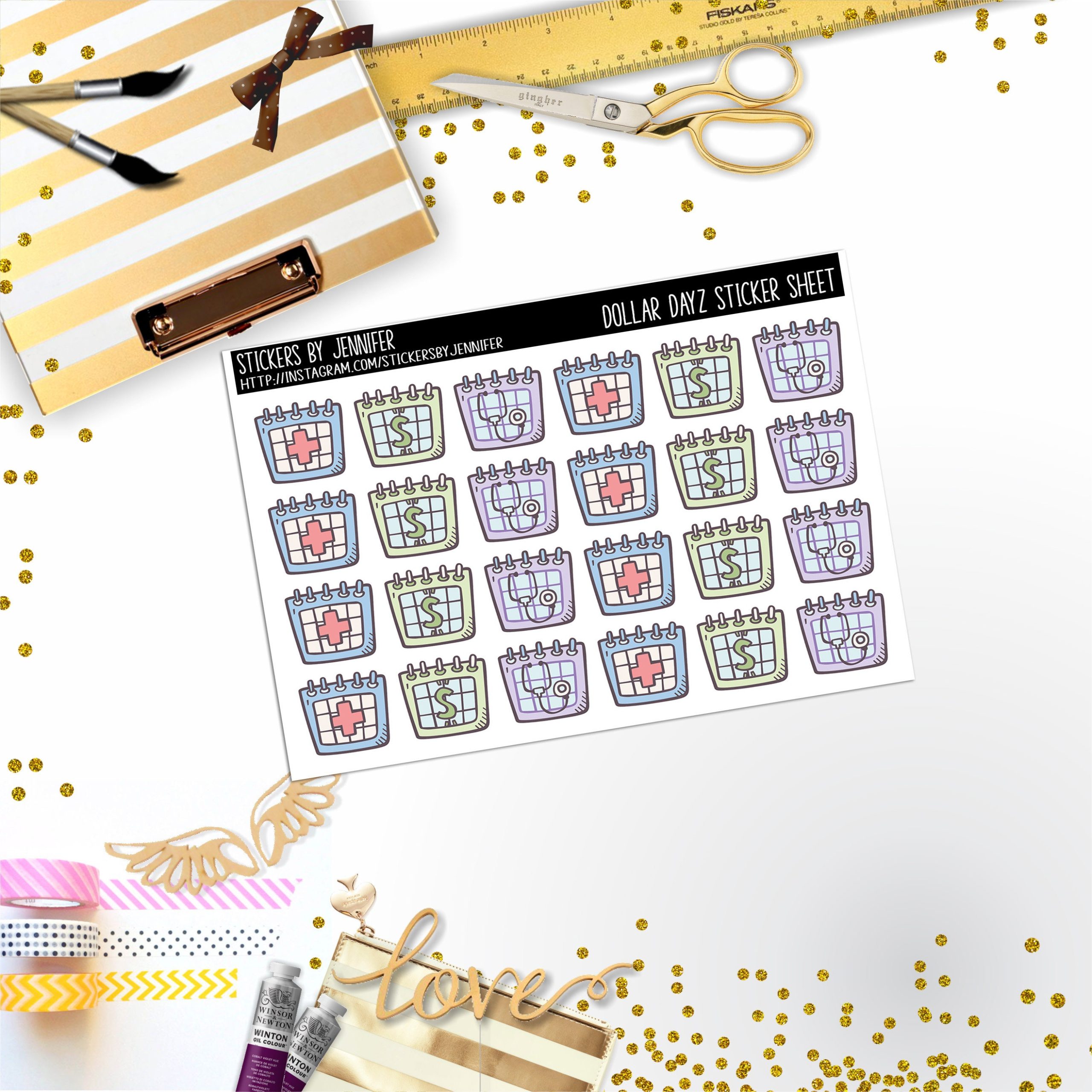 Deco Mini DD060, Planner Stickers, Bullet Journal, Functional Planner Stickers, Stationary Stickers