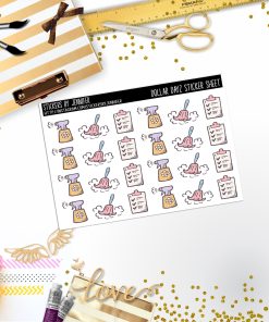 Deco Mini DD063, Planner Stickers, Bullet Journal, Functional Planner Stickers, Stationary Stickers