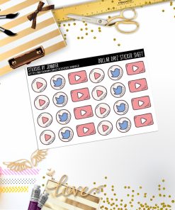 Deco Mini DD082, Planner Stickers, Bullet Journal, Functional Planner Stickers, Stationary Stickers