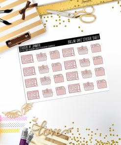 Deco Mini DD088, Planner Stickers, Bullet Journal, Functional Planner Stickers, Stationary Stickers