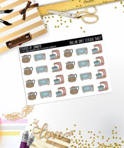 Deco Mini DD149, Planner Stickers, Bullet Journal, Functional Planner Stickers, Stationary Stickers