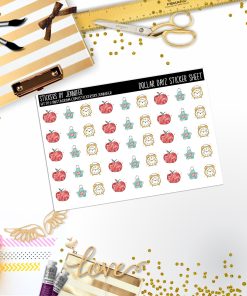 Deco Mini DD154, Planner Stickers, Bullet Journal, Functional Planner Stickers, Stationary Stickers