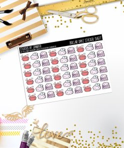 Deco Mini DD161, Planner Stickers, Bullet Journal, Functional Planner Stickers, Stationary Stickers