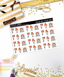 Deco Mini DD174, Planner Stickers, Bullet Journal, Functional Planner Stickers, Stationary Stickers