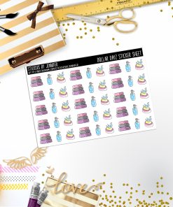 Deco Mini DD179, Planner Stickers, Bullet Journal, Functional Planner Stickers, Stationary Stickers
