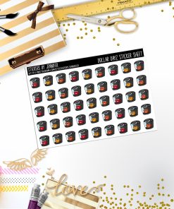 Deco Mini DD183, Planner Stickers, Bullet Journal, Functional Planner Stickers, Stationary Stickers