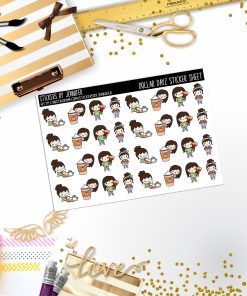 Deco Mini DD205, Planner Stickers, Bullet Journal, Functional Planner Stickers, Stationary Stickers