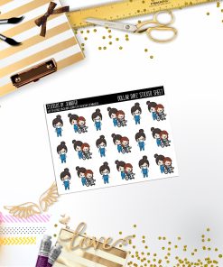 Deco Mini DD245, Planner Stickers, Bullet Journal, Functional Planner Stickers, Stationary Stickers