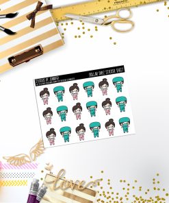 Deco Mini DD246, Planner Stickers, Bullet Journal, Functional Planner Stickers, Stationary Stickers