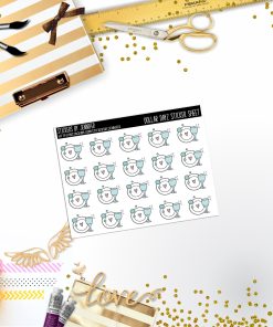 Deco Mini DD257 Planner Stickers, Bullet Journal, Functional Planner Stickers, Stationary Stickers