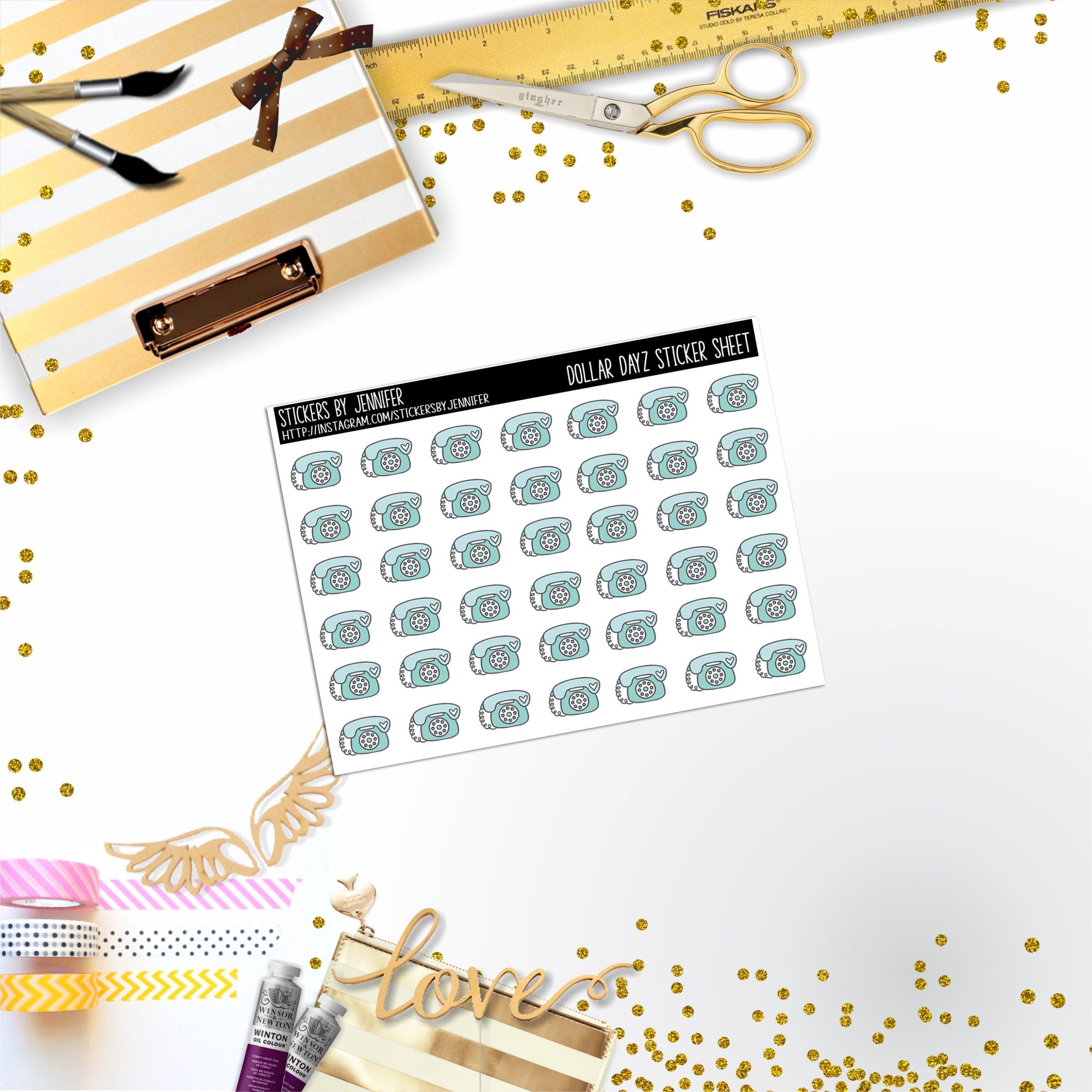 Deco Mini DD322 Planner Stickers, Bullet Journal, Functional Planner Stickers, Stationary Stickers