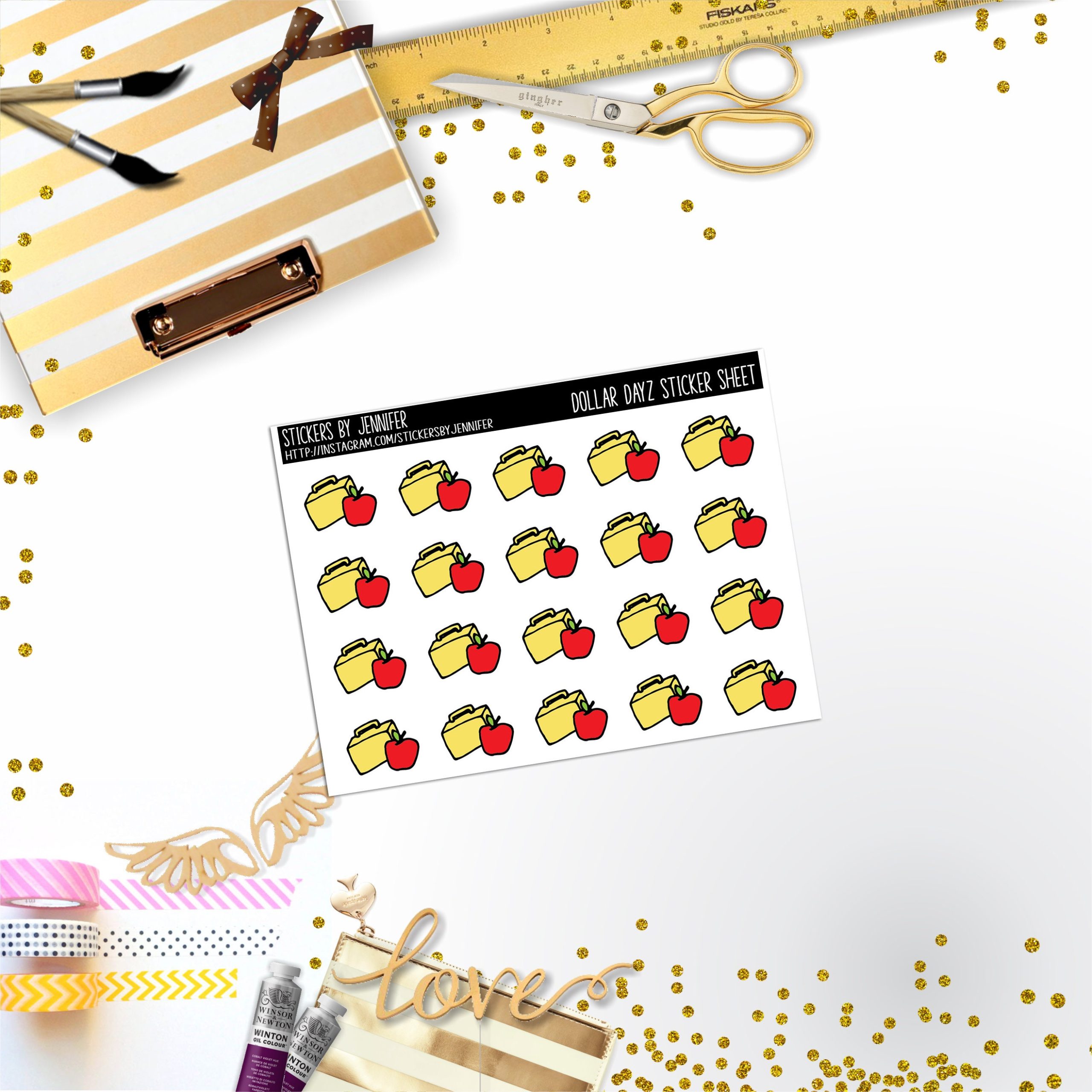 Deco Mini DD357 Planner Stickers, Bullet Journal, Functional Planner Stickers, Stationary Stickers
