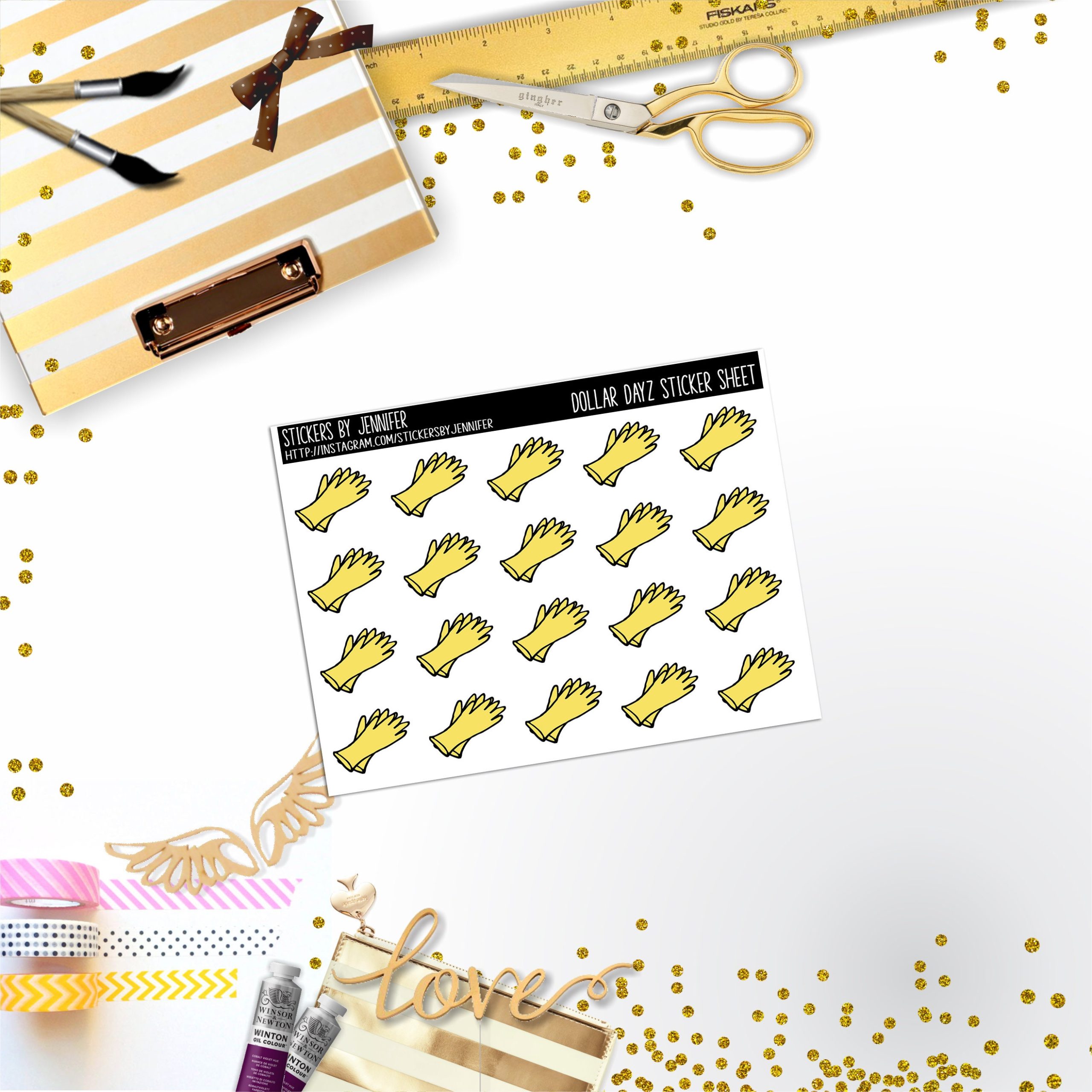 Deco Mini DD366 Planner Stickers, Bullet Journal, Functional Planner Stickers, Stationary Stickers