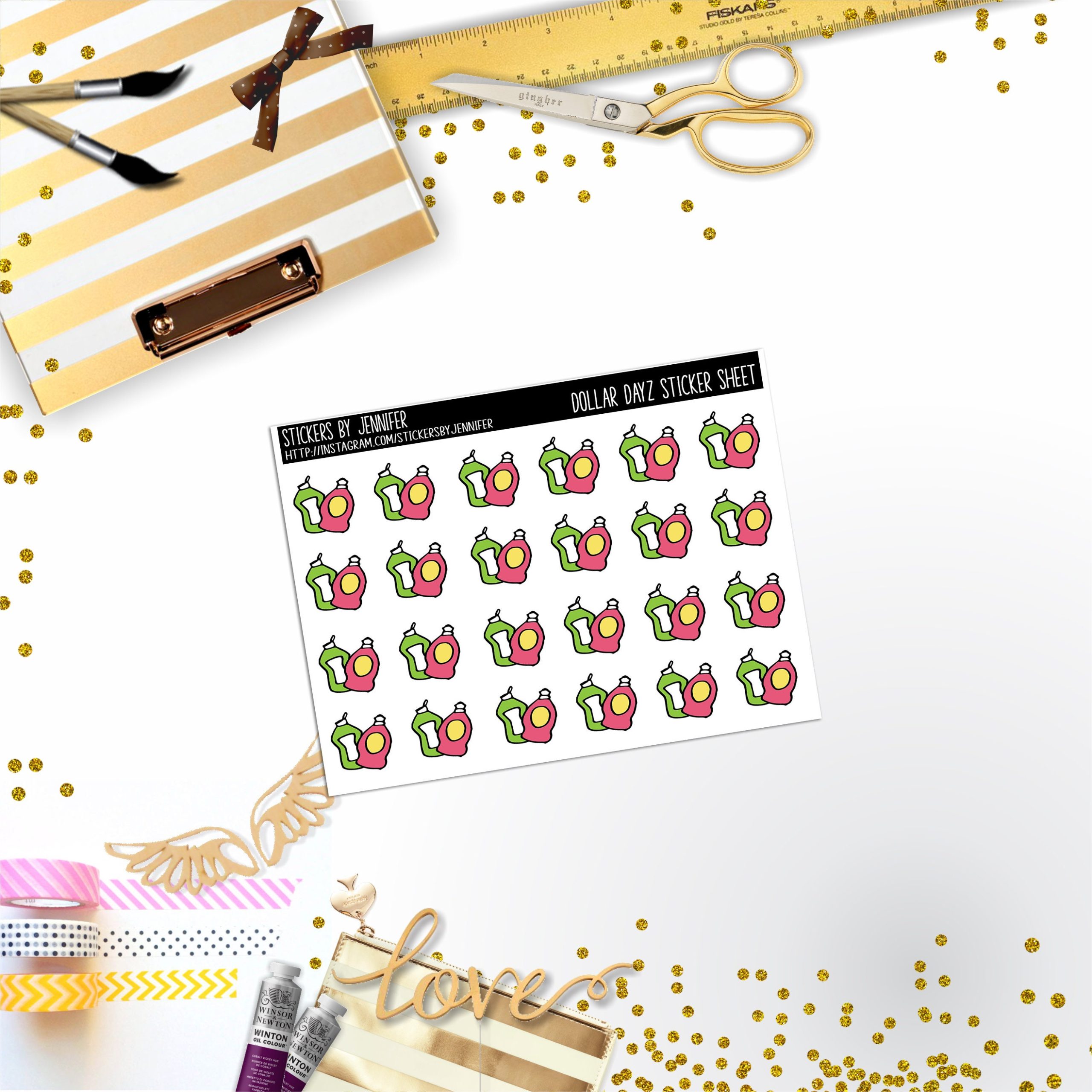 Deco Mini DD367 Planner Stickers, Bullet Journal, Functional Planner Stickers, Stationary Stickers