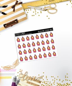 Deco Mini DD368 Planner Stickers, Bullet Journal, Functional Planner Stickers, Stationary Stickers