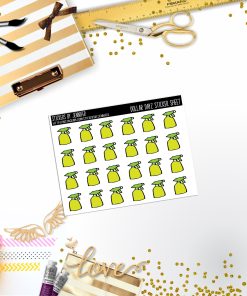 Deco Mini DD371 Planner Stickers, Bullet Journal, Functional Planner Stickers, Stationary Stickers