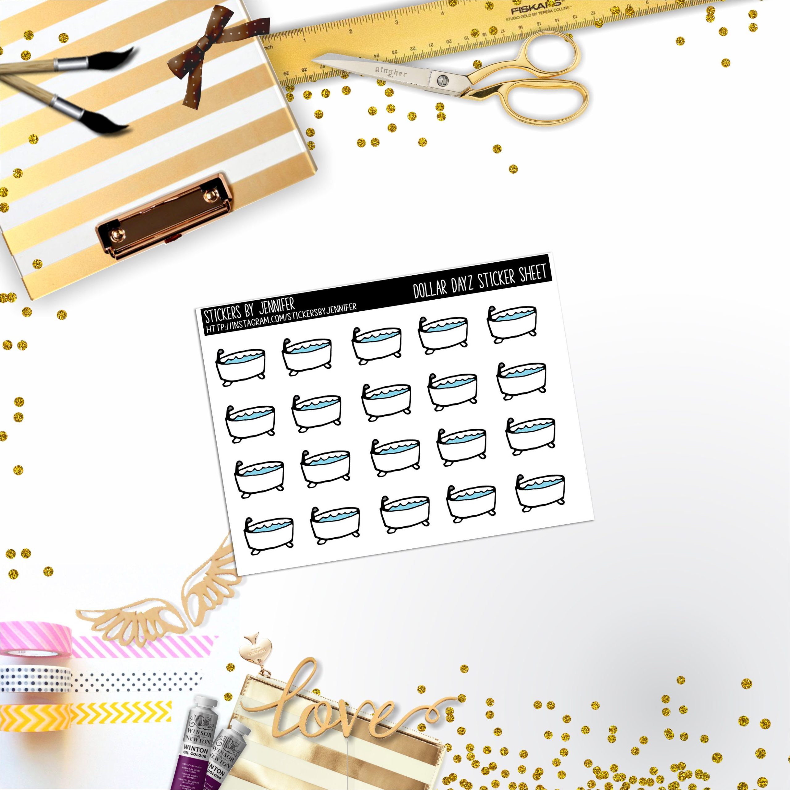 Deco Mini DD377 Planner Stickers, Bullet Journal, Functional Planner Stickers, Stationary Stickers