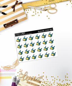 Deco Mini DD378 Planner Stickers, Bullet Journal, Functional Planner Stickers, Stationary Stickers