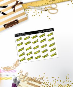 Deco Mini DD390 Planner Stickers, Bullet Journal, Functional Planner Stickers, Stationary Stickers