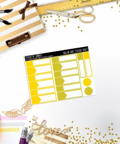 Deco Mini DD403 Planner Stickers, Bullet Journal, Functional Planner Stickers, Stationary Stickers