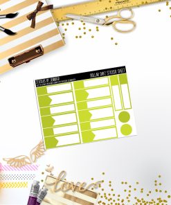 Deco Mini DD405 Planner Stickers, Bullet Journal, Functional Planner Stickers, Stationary Stickers