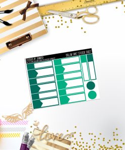 Deco Mini DD412 Planner Stickers, Bullet Journal, Functional Planner Stickers, Stationary Stickers