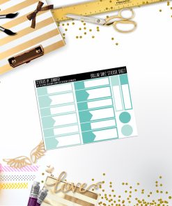 Deco Mini DD414 Planner Stickers, Bullet Journal, Functional Planner Stickers, Stationary Stickers