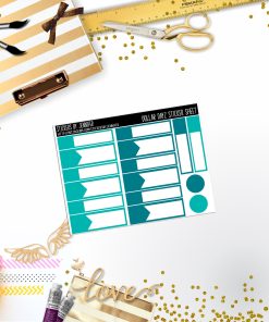 Deco Mini DD415 Planner Stickers, Bullet Journal, Functional Planner Stickers, Stationary Stickers