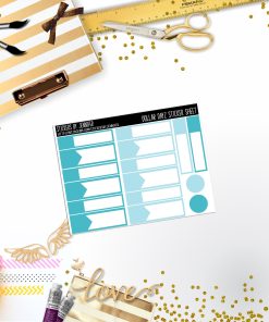 Deco Mini DD416 Planner Stickers, Bullet Journal, Functional Planner Stickers, Stationary Stickers