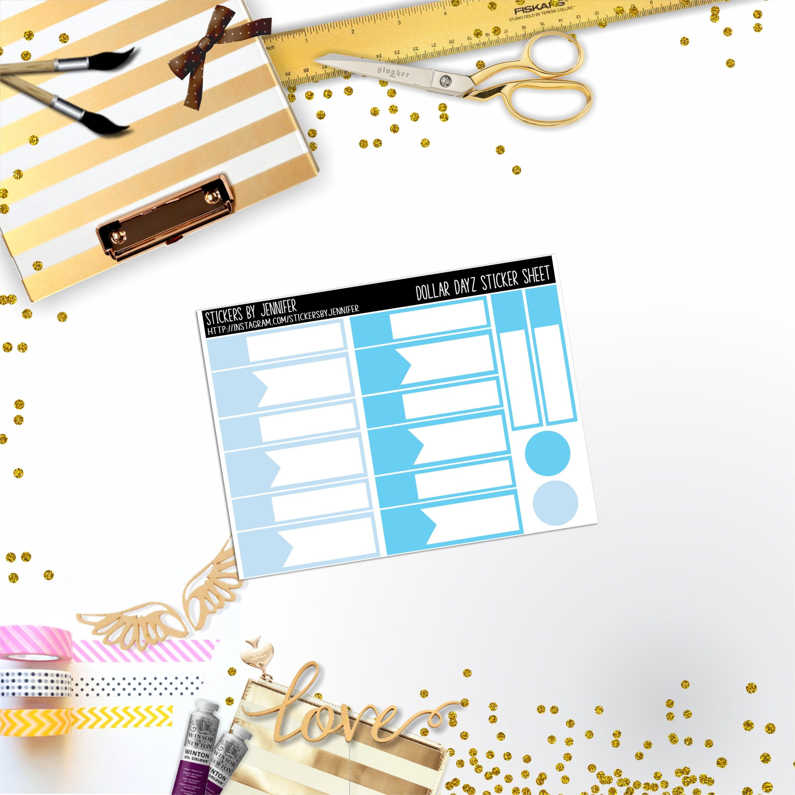 Deco Mini DD417 Planner Stickers, Bullet Journal, Functional Planner Stickers, Stationary Stickers