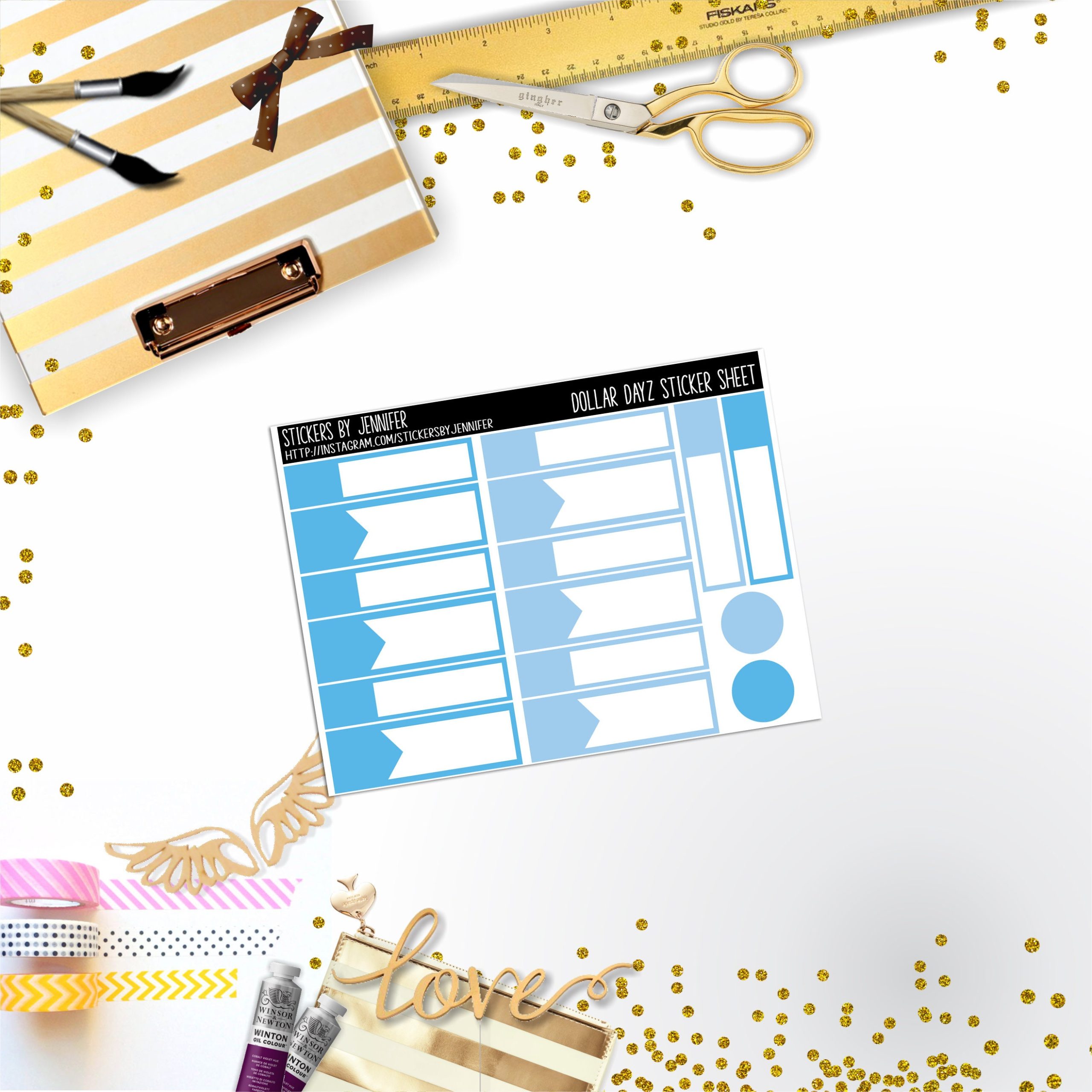 Deco Mini DD418 Planner Stickers, Bullet Journal, Functional Planner Stickers, Stationary Stickers