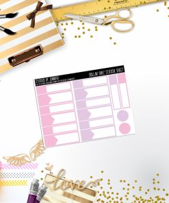 Deco Mini DD429 Planner Stickers, Bullet Journal, Functional Planner Stickers, Stationary Stickers