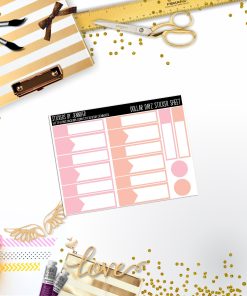 Deco Mini DD435 Planner Stickers, Bullet Journal, Functional Planner Stickers, Stationary Stickers
