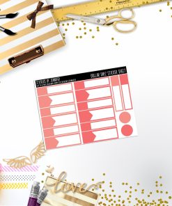 Deco Mini DD436 Planner Stickers, Bullet Journal, Functional Planner Stickers, Stationary Stickers
