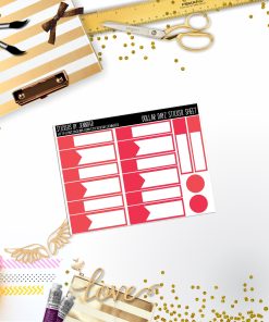 Deco Mini DD437 Planner Stickers, Bullet Journal, Functional Planner Stickers, Stationary Stickers