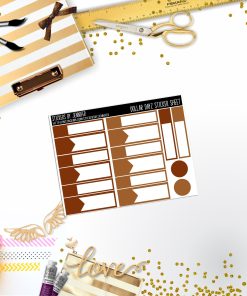 Deco Mini DD443 Planner Stickers, Bullet Journal, Functional Planner Stickers, Stationary Stickers