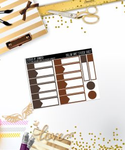 Deco Mini DD447 Planner Stickers, Bullet Journal, Functional Planner Stickers, Stationary Stickers