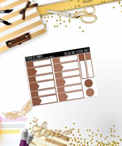 Deco Mini DD448 Planner Stickers, Bullet Journal, Functional Planner Stickers, Stationary Stickers