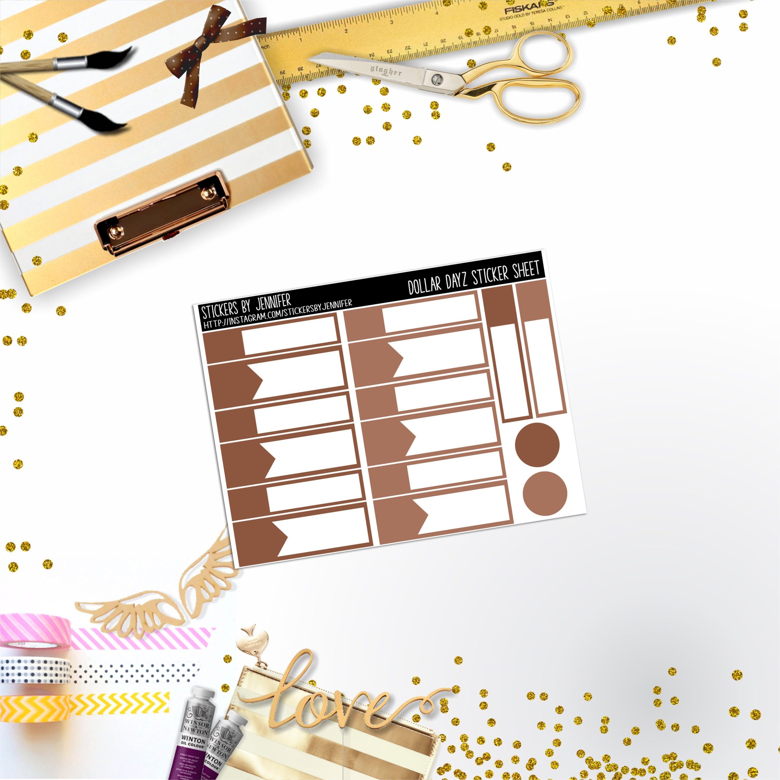 Deco Mini DD448 Planner Stickers, Bullet Journal, Functional Planner Stickers, Stationary Stickers