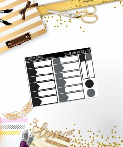 Deco Mini DD451 Planner Stickers, Bullet Journal, Functional Planner Stickers, Stationary Stickers