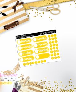 Deco Mini DD454 Planner Stickers, Bullet Journal, Functional Planner Stickers, Stationary Stickers