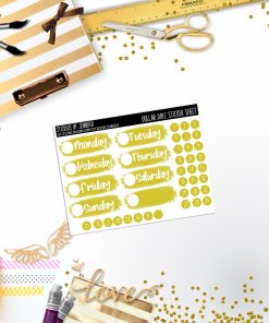Deco Mini DD455 Planner Stickers, Bullet Journal, Functional Planner Stickers, Stationary Stickers